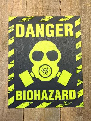 Sign #4 - Biohazard Danger Sign Plate