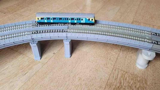 DIY-Viaduct for KATO-Unitrack, Double-Tracks, n-scale