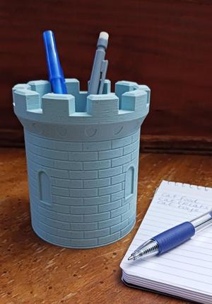 Castle Tower Pen Holder / Pen Cup