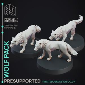 Wolf Pack - 3 models - PRESUPPORTED - 32mm scale