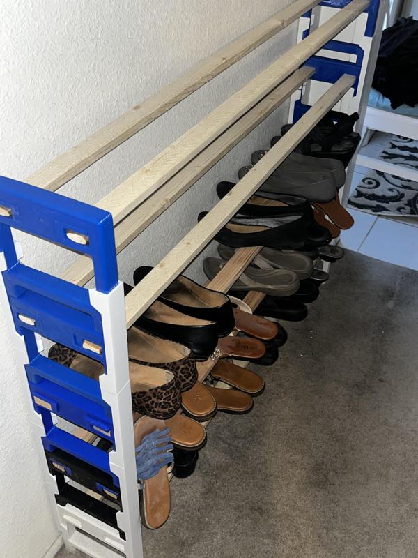 Stackable Shoe Rack 4 Foot or more.