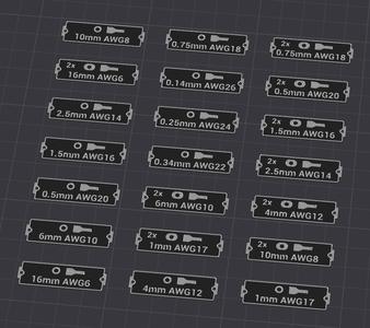 Printable Label "Ferrules" for Gridfinity Bins by Pred