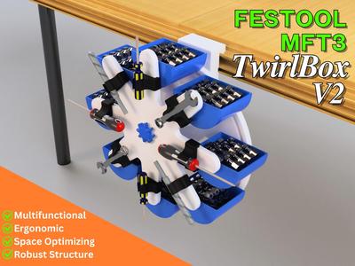 MFT 3 TwirlBox - Ergonomic & Space-Smart MultiPurpose Tool Box