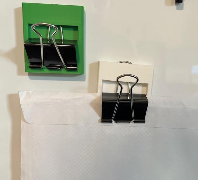 Binder Clip to Fridge Magent Adapter