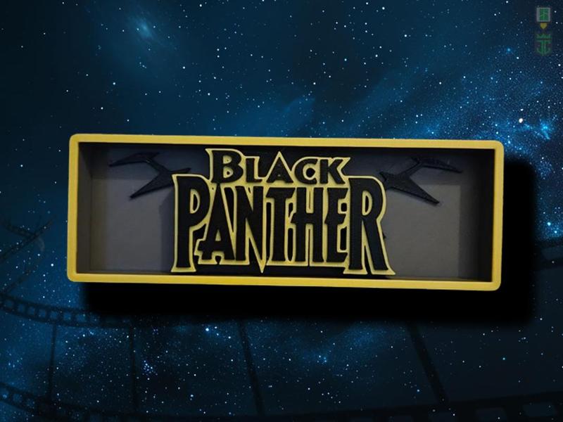 Black Panther Cinema Film Room Sign Box