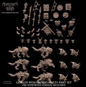 Goblin Wolfriders multi-part regiment
