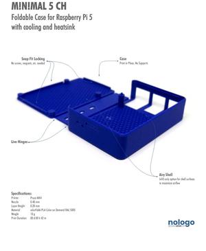 M!N!MAL 5 CH - Raspberry Pi 5 Case