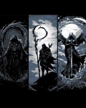 Fantasy depictions of Death or the Grim Reaper - Set of 3 Bookmarks