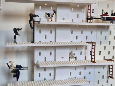 LEG0 Display Shelf 5 Tier Wall / Ikea Skadis Mount