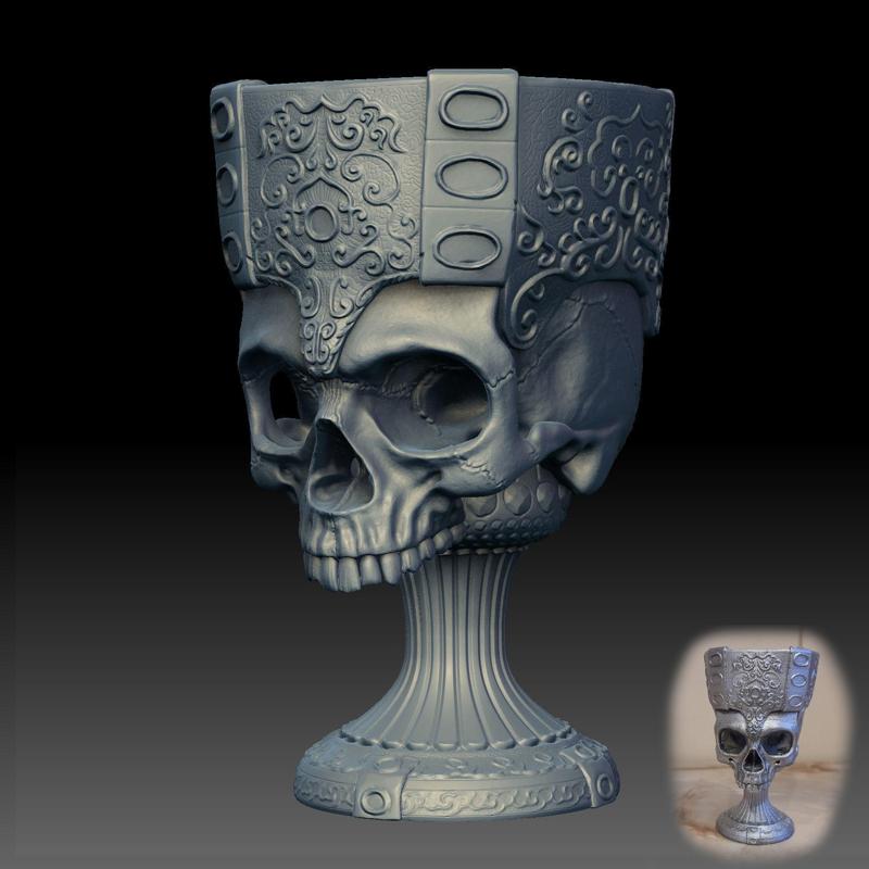 Printable Skull Goblet