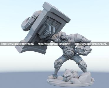 braum 3D print model from League of Legends