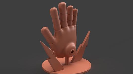 Poppy playtime Green hand trophy fan made 3d print model
