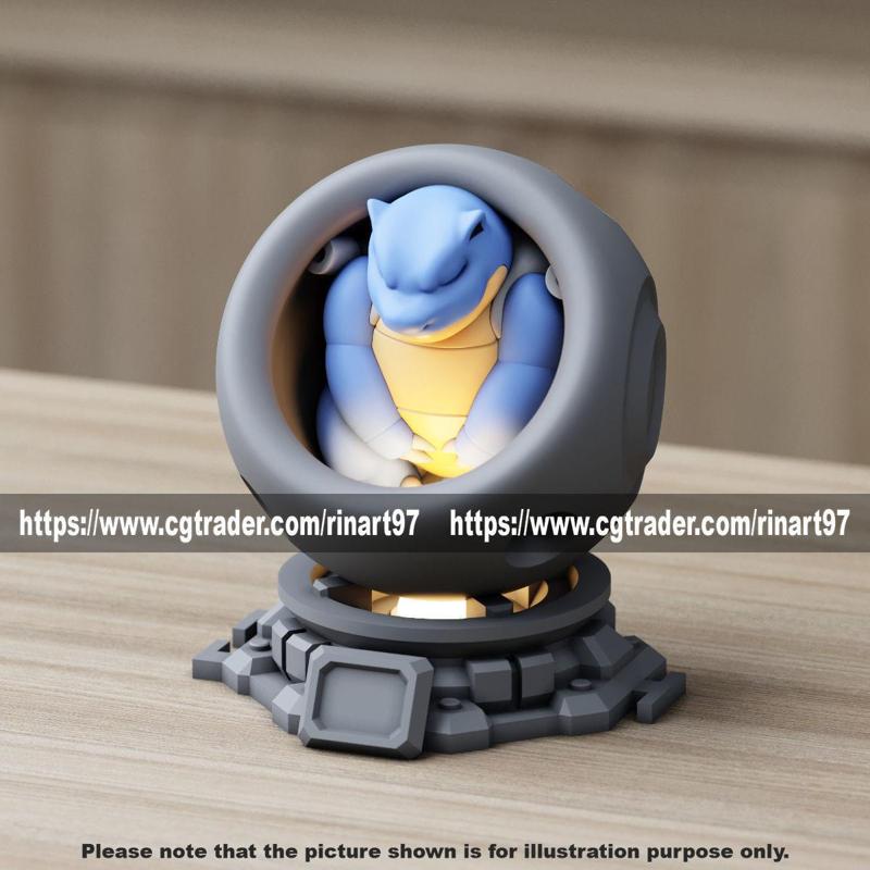 Blastoise in healing machine pods EASY PRINT NO SUPPORT