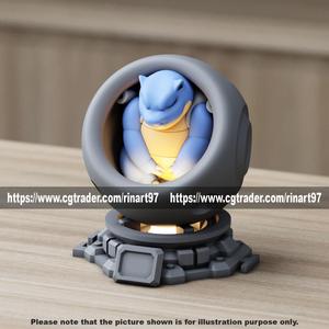 Blastoise in healing machine pods EASY PRINT NO SUPPORT
