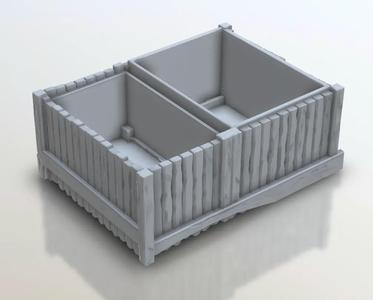 Old Timber storage bunker for wargaming or Model railways   