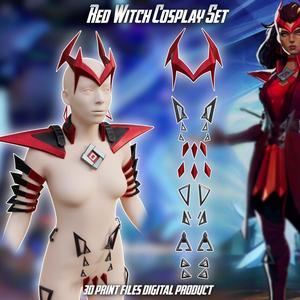 Red Witch Accessories Cosplay Set Marvel Rivals