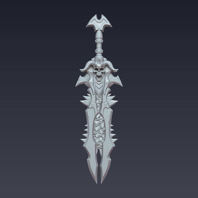 Demonic Skull Blade  3D Printable Sword