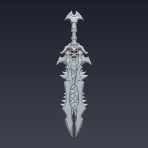 Demonic Skull Blade  3D Printable Sword