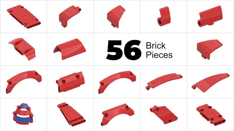 TwindBricks3D - 56 Technic Pane collection