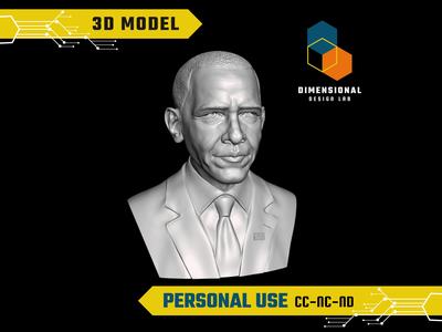 Barack Obama - High-Quality STL File for 3D Printing (PERSONAL USE)