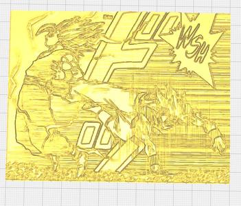 Ultra Instinct vs Beast lithophanes