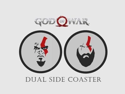 Kratos God of War Dual-Side Coaster
