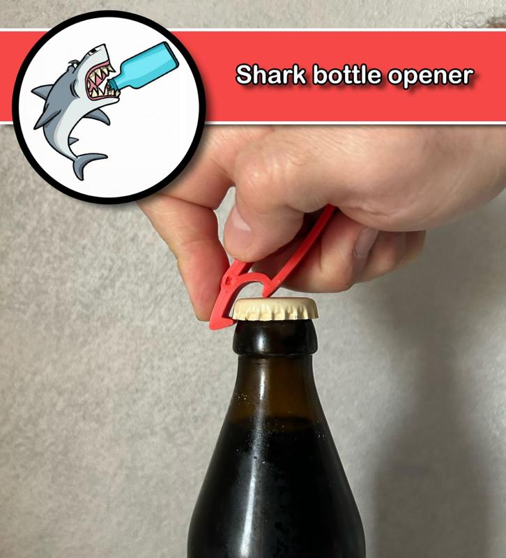 Shark bottle opener - Use his teeth