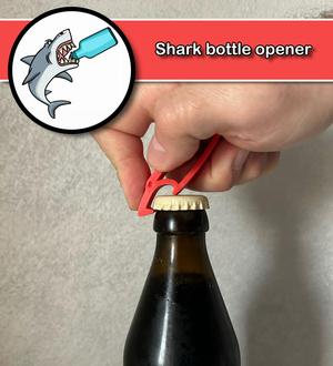 Shark bottle opener - Use his teeth