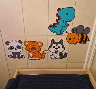 Cute animal stickers for wall/window pack 1