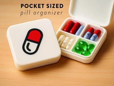 PILL BOX (pocket sized) - Print in Place