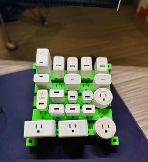 Wall Mounted Plug Storage