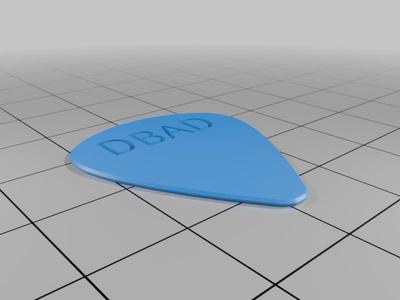 Guitar Pick - DBAD (Don't be a dick)
