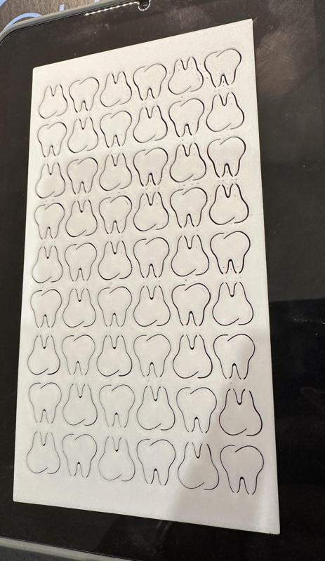 Teeth stamps bookmark