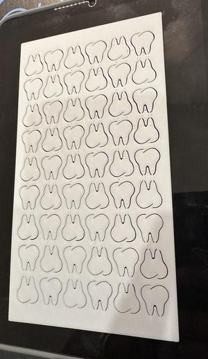Teeth stamps bookmark