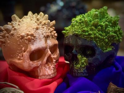 Crystal Embedded Halloween Skull