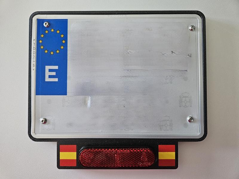 Motorcycle registration holder for Spanish plate - Portamatrículas de moto