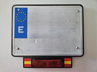 Motorcycle registration holder for Spanish plate - Portamatrículas de moto