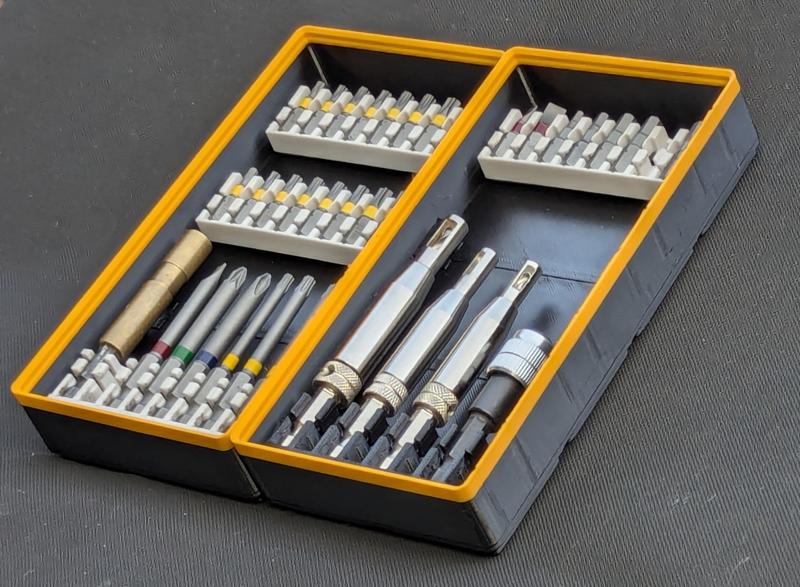 Gridfinity stackable box for Bosch Pick and Click bitholder