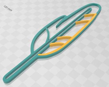 Bluey Feather cookie Cutter