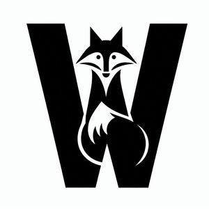 Fox alphabet: Letter W (version 4)