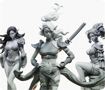 'Nightshade Sisters' by Female Miniatures