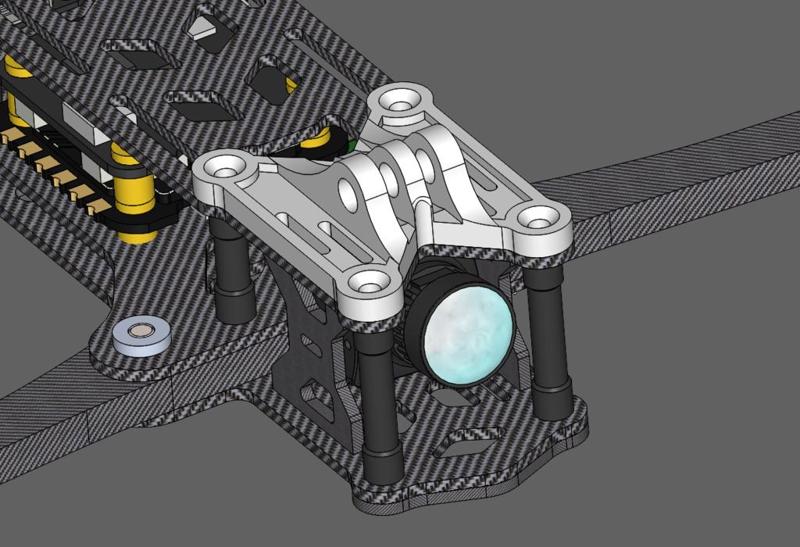Gopro Mount for Hglrc Rekon 7 and similar frames