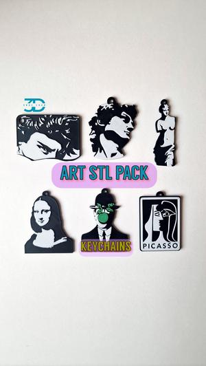 Art keychain pack