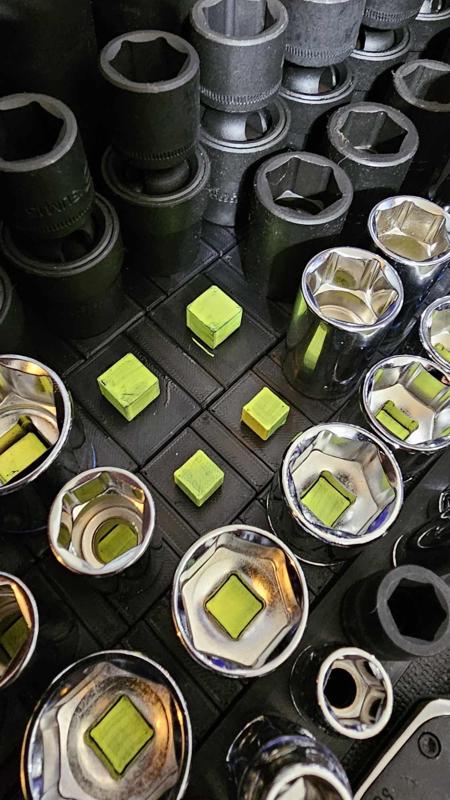 Modular socket holder for 3/8 and 1/4 drives