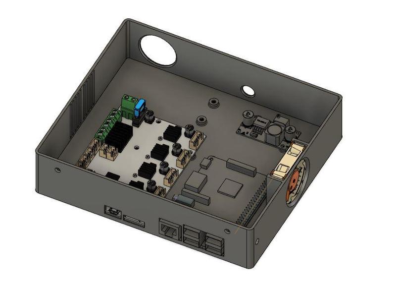 Creality or SKR Mini E3 With Raspberry Pi Electronics Enclosure Case with Buck Connector