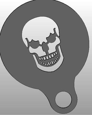 coffee Stencil - skull