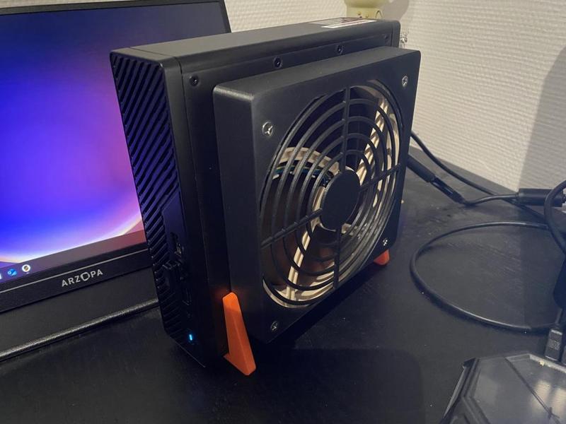 Minisforum MS-01 Bottom plate and fan cover for 140mm fan