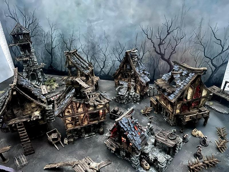 Sample Kickstarter Ruins Medieval Mordheim House Terrain wargame