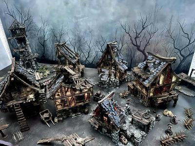 Sample Kickstarter Ruins Medieval Mordheim House Terrain wargame