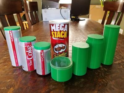 Parametric vase mode cans (soda cans, pringles cans, polygonal cans) 